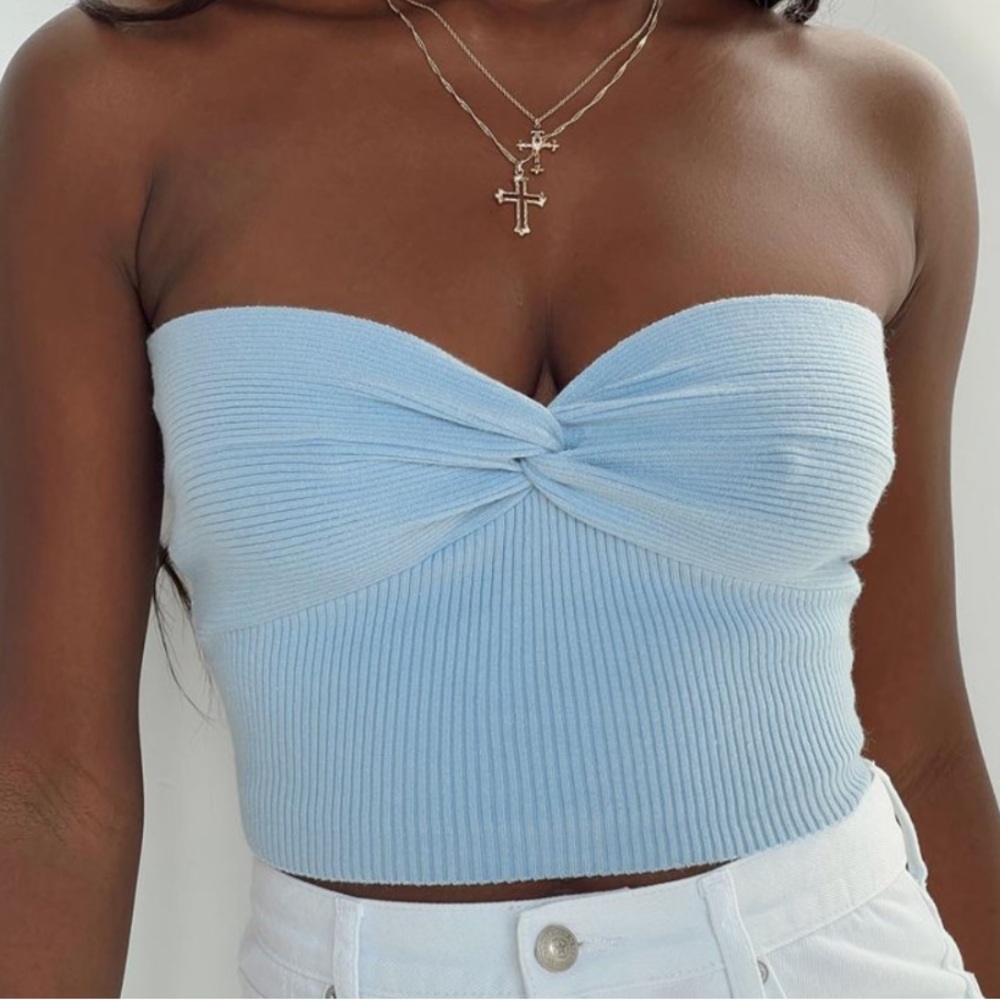 Princess Polly Kallista Top Baby Blue